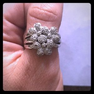 JWBR JANE SEYMOUR DIAMOND FLOWER DAISY RING